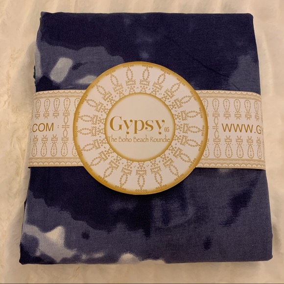 Gypsy 05 Boho Beach Tie Dye Roundie Blanket Throw - Picture 4 of 7